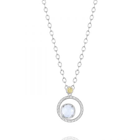 Silver Bloom Necklace featuring Chalcedony