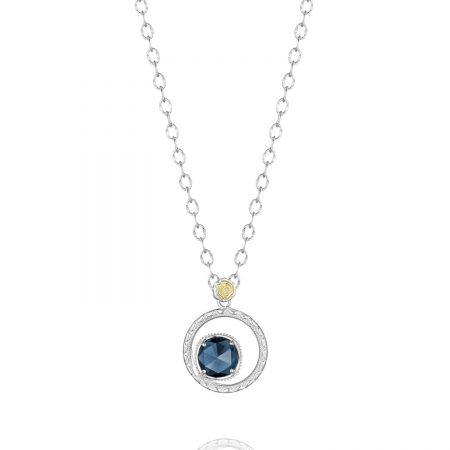 Silver Bloom Necklace featuring London Blue Topaz