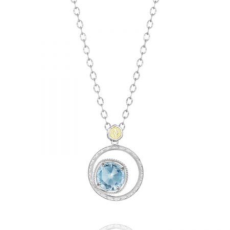 Bold Bloom Necklace featuring Sky Blue Topaz