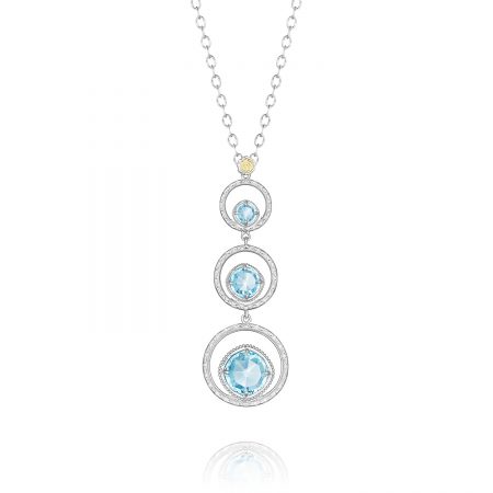 Skipping Stone Necklace featuring Sky Blue Topaz