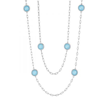 38” Raindrops Necklace featuring Neo-Turquoise