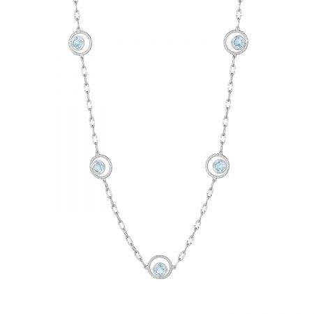 Floating Drops Necklace featuring Sky Blue Topaz
