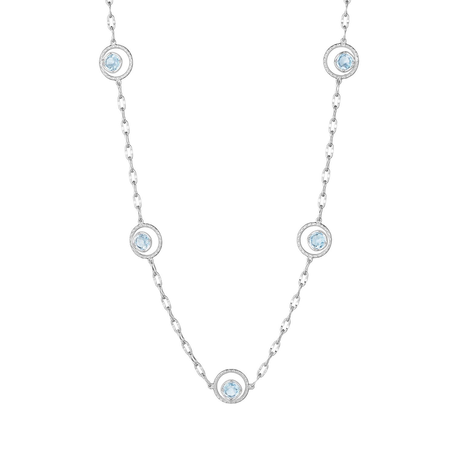 Floating Drops Necklace featuring Sky Blue Topaz