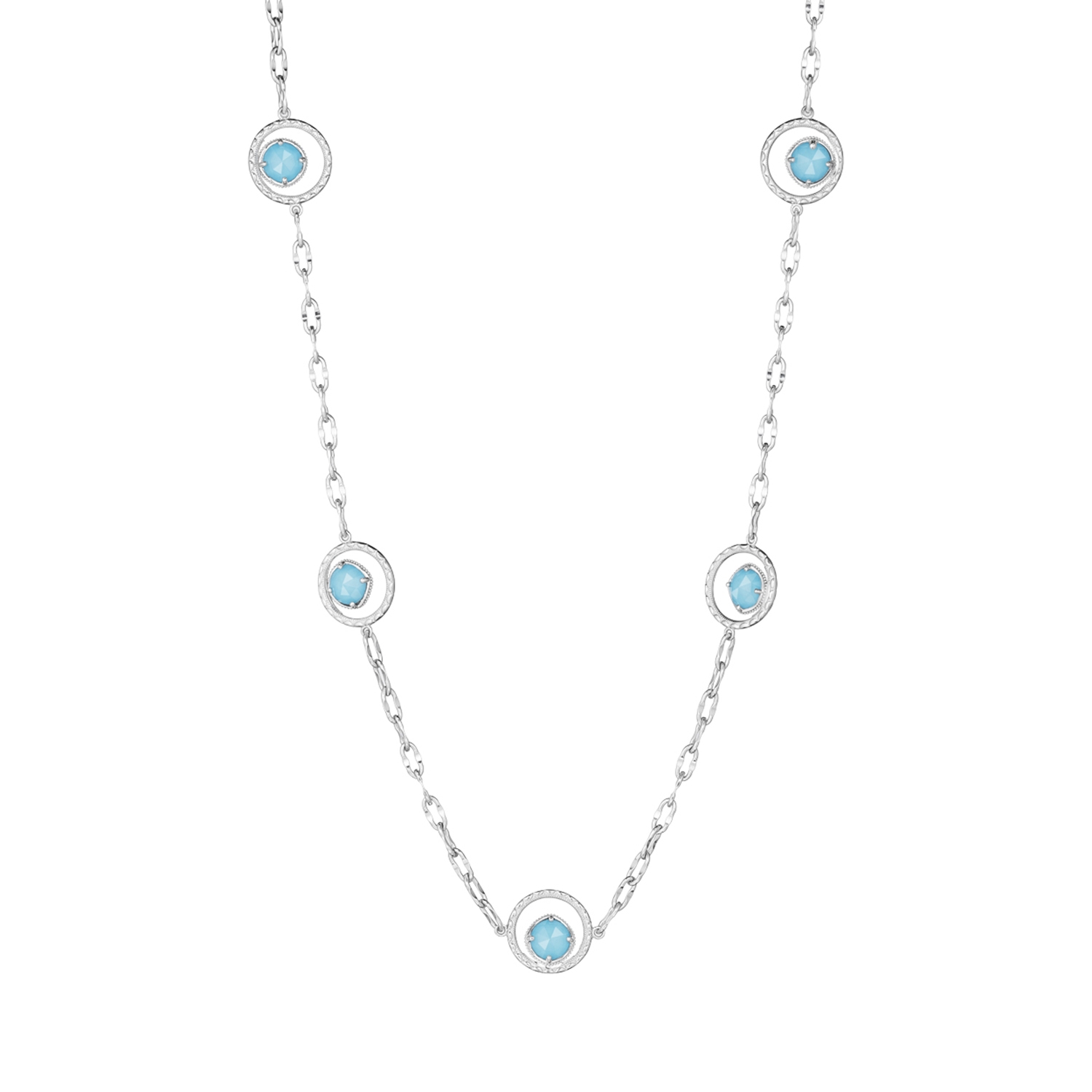 Floating Drops Necklace featuring Neo-Turquoise
