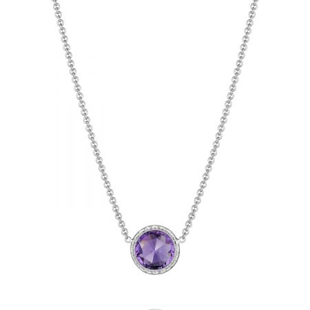 Floating Bezel Necklace featuring Amethyst