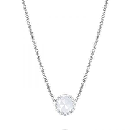 Floating Bezel Necklace featuring Chalcedony