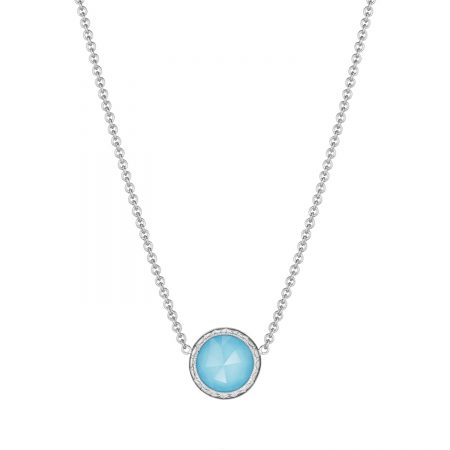 Floating Bezel Necklace featuring Neo-Turquoise