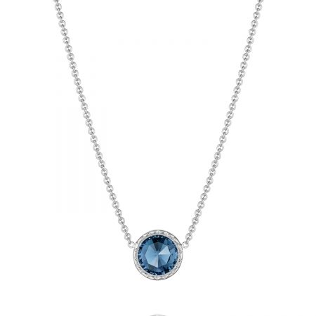 Floating Bezel Necklace featuring London Blue Topaz