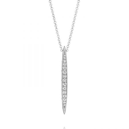 Surfboard Pendant in Silver