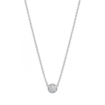 Petite Dew Drop Pendant featuring Pav&eacute; Diamonds