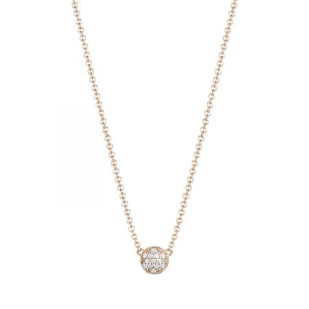 Petite Dew Drop Pendant featuring Pav&eacute; Diamonds
