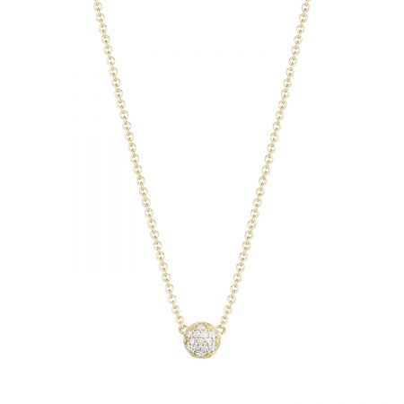 Petite Dew Drop Pendant featuring Pav&eacute; Diamonds