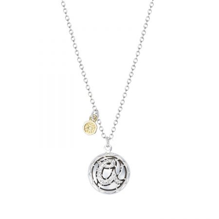 Pavé Monogram Pendant
