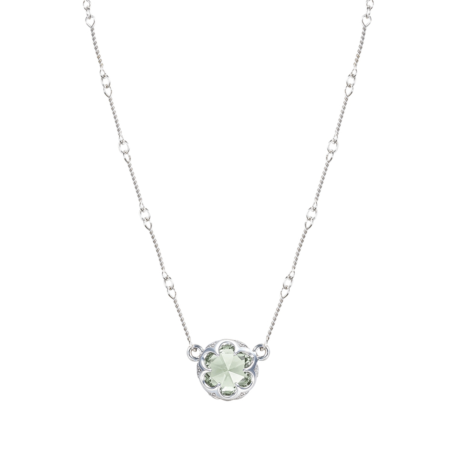 Station Link Necklace featuring Prasiolite