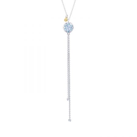 Petite Lariat Necklace featuring Sky Blue Topaz