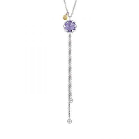 Lariat Necklace featuring Amethyst