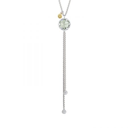 Lariat Necklace featuring Prasiolite