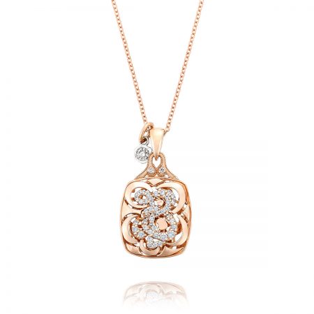 Petite Initial Pendant in Rose Gold