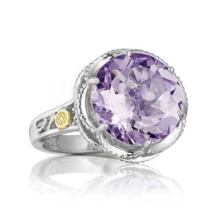 Crescent Gem Ring featuring Amethyst