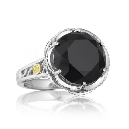 Crescent Gem Ring featuring Black Onyx