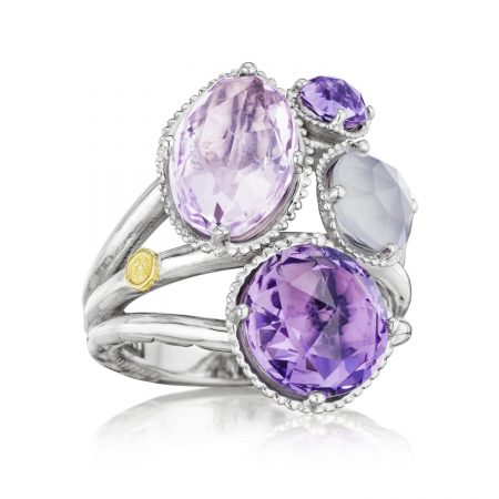 Precious Cluster Ring featuring Assorted Gemstones
