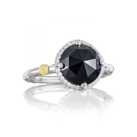 Pavé Simply Gem Ring featuring Black Onyx