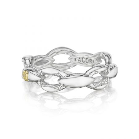 Crescent Links Ring in Silver