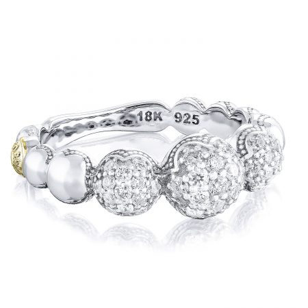 Bold Pav&eacute; Cascading Dew Drops Ring