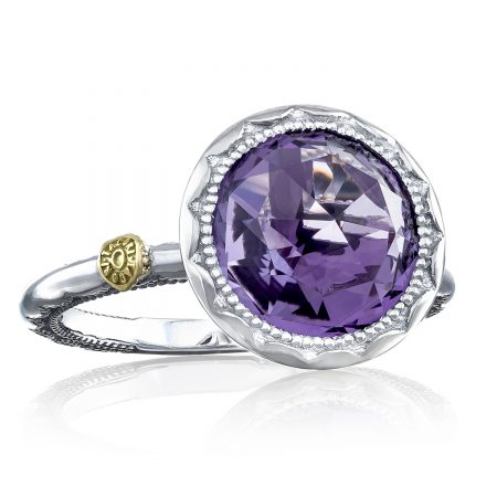 Crescent Bezel Ring featuring Amethyst