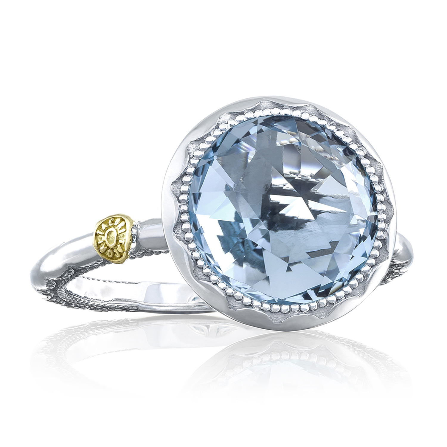 Crescent Bezel Ring featuring Sky Blue Topaz