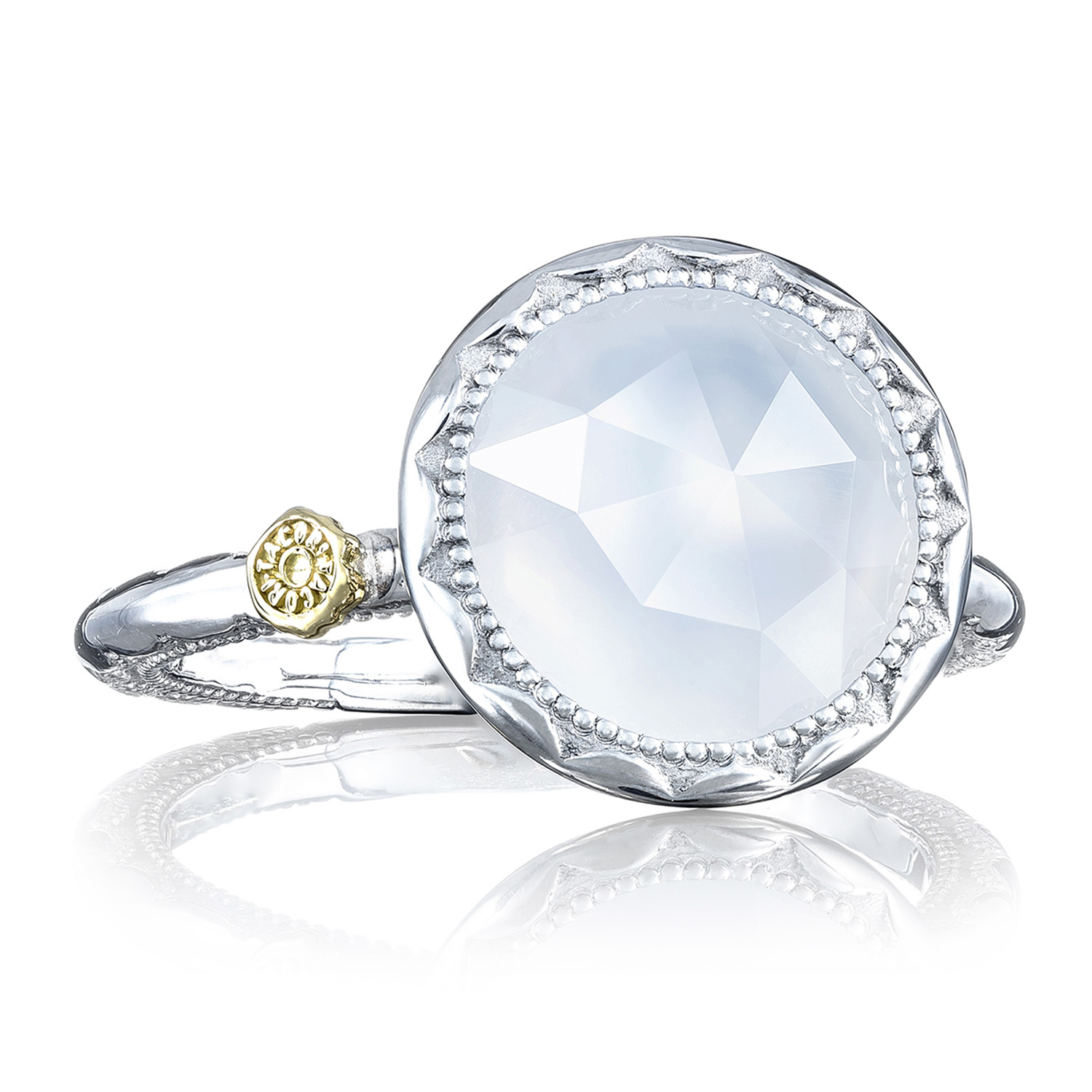 Crescent Bezel Ring featuring Chalcedony