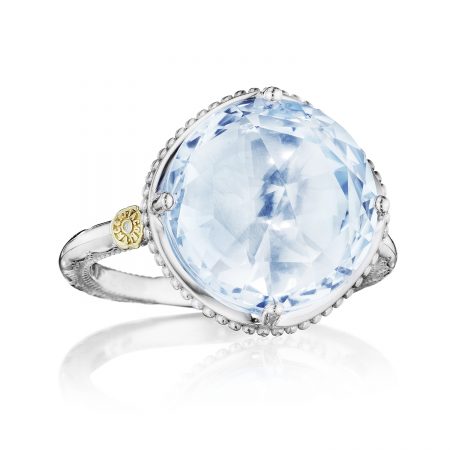 Bold Simple Gem Ring featuring Sky Blue Topaz