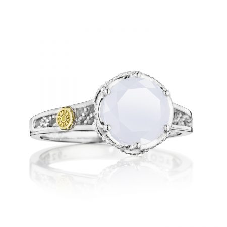 Petite Crescent Gem Ring featuring Chalcedony