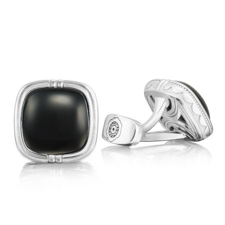 Cushion Cabochon Cuff Links featuring Black Onyx