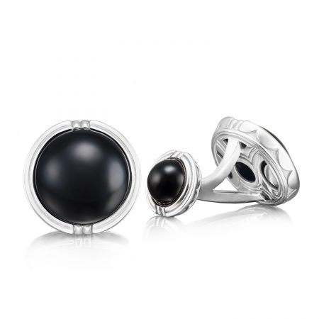 Cabochon Cuff Links featuring Black Onyx