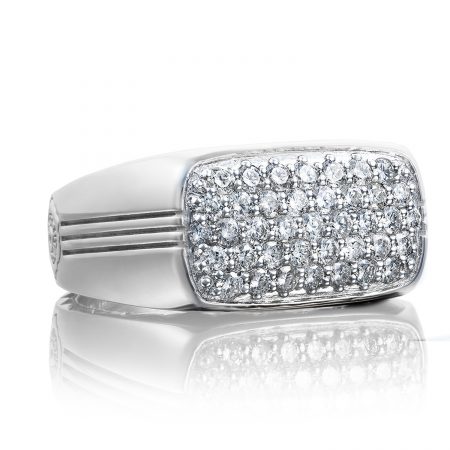 Pavé Diamond East-West Ring