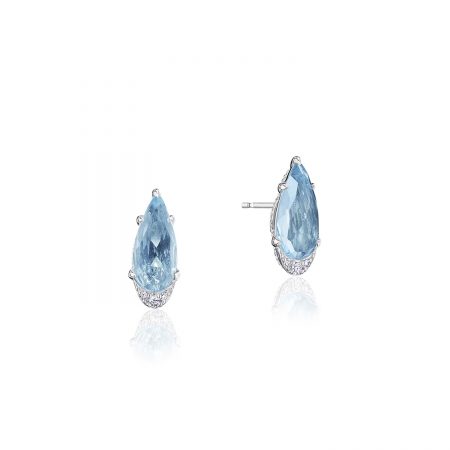 Pear-Shaped Gem Earrings with Sky Blue Topaz