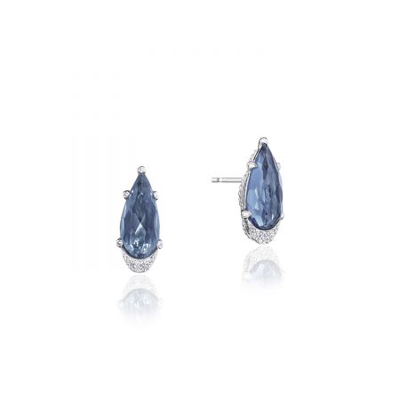 Pear-Shaped Gem Earrings with London Blue Topaz