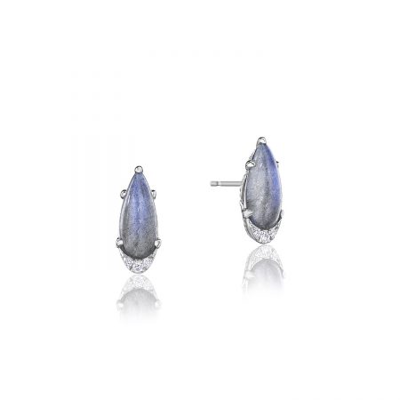 Pear-Shaped Gem Earrings with Labradorite