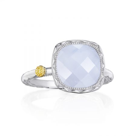 Cushion Gem Ring with Chalcedony